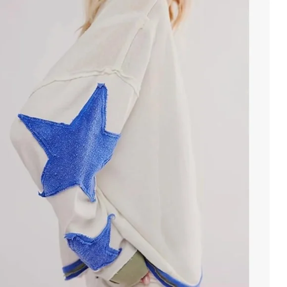 Women’s Keep on Shining Oversized Sweatshirt in Tea Combo sz various - Picture 3 of 6